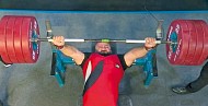 Jordanian powerlifter Mutaz Junaidi at the Nur-Sultan 2019 World Para Powerlifting Championship in Kazakhstan